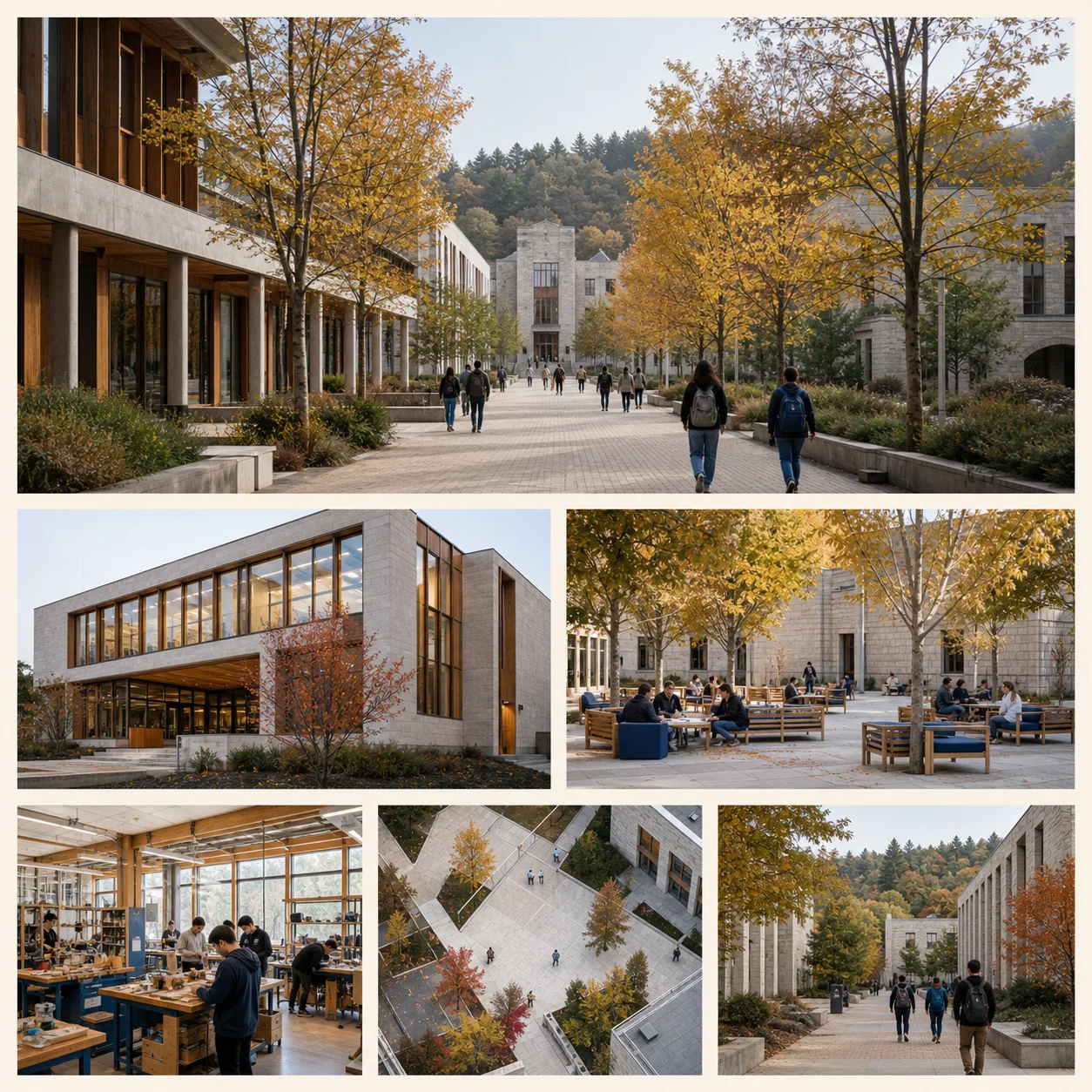 Moderanes Campus-Panorama - Eine vom Nutzer erstellte Fotocollage