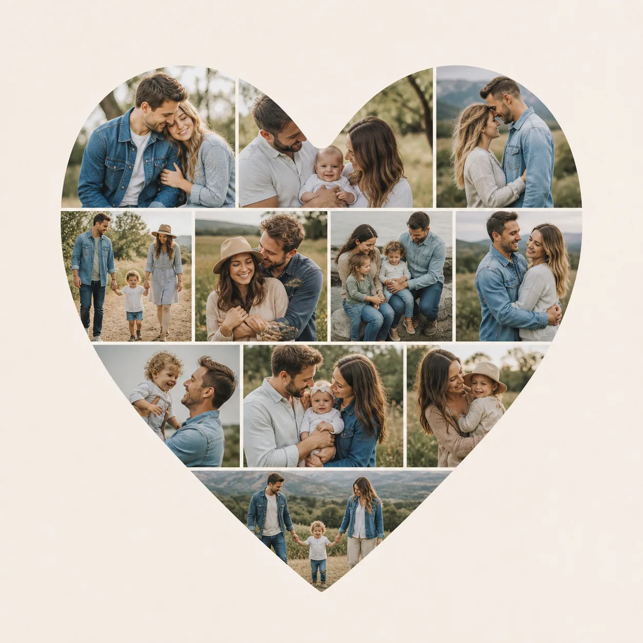 Herzform - Photo Collage Template